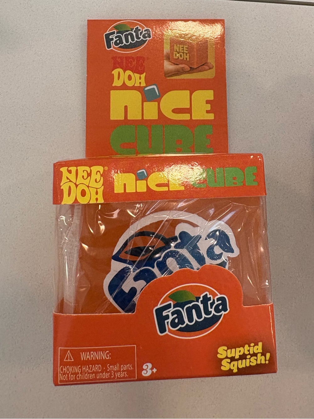 Orange Nee Doh Nice Cube - Orange Stress Squishy Toy
